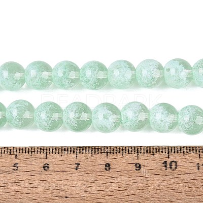 Transparent Half Spray Painted Glass Beads Strands LS-GLAA-Q110-02A-02-1
