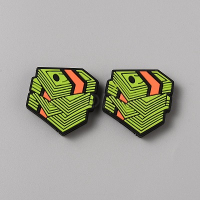 U.S. Dollar Food Grade Eco-Friendly Silicone Focal Beads SIL-CJC0007-02B-1