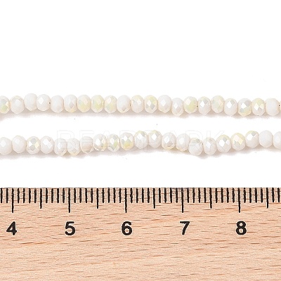 Electroplate Glass Faceted Rondelle Beads Strands EGLA-D020-3x2mm-05-B-1