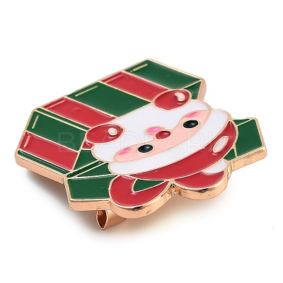 Christmas Theme Alloy Enamel Brooches JEWB-S022-03A-1