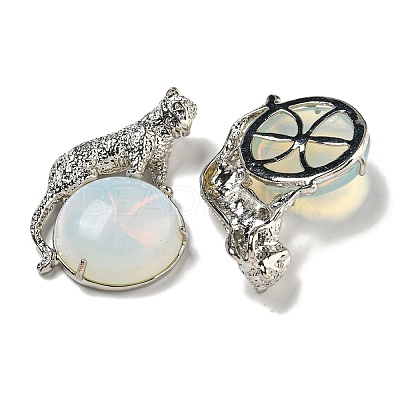Opalite Half Round Pendants G-F766-06AS-05-1