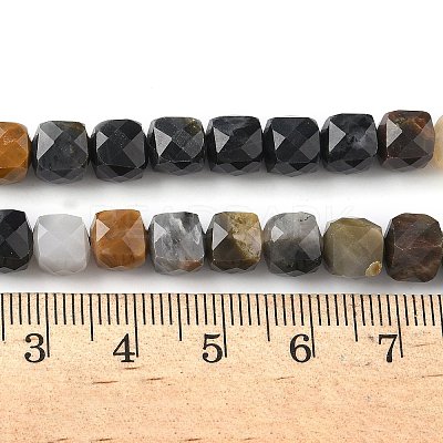 Natural Petrified Wood Beads Strands G-H078-C51-6mm-1