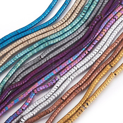 Electroplated Non-magnetic Synthetic Hematite Beads Strands G-P423-01-1