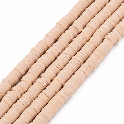 Handmade Polymer Clay Bead Strands CLAY-T002-4mm-66-1
