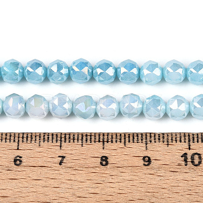 Anti-Tarnish Electroplate Glass Beads Strands GLAA-N010-6mm-05-1