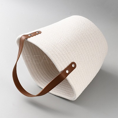 Woven Cotton Storage Baskets AJEW-WH20054-010F-1