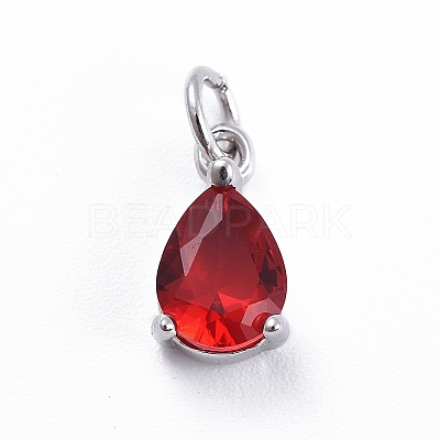 Brass Micro Pave Cubic Zirconia Pendants ZIRC-E164-64P-A-1