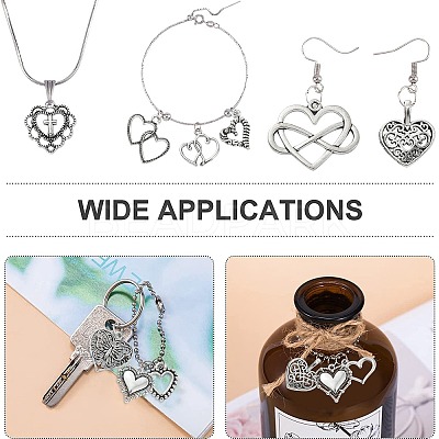 100pcs 10 Style Tibetan Style Alloy Charms TIBEP-CJ0001-39-1