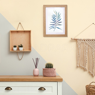 Wooden Oil Painting Storage Box Kids Flip Cover Photo Frame AJEW-WH0347-04A-1