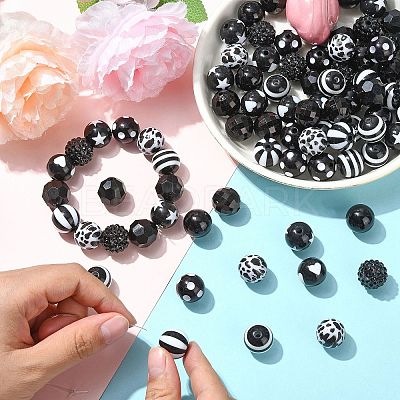 100Pcs Opaque Acrylic Beads OACR-CJ0002-50-1