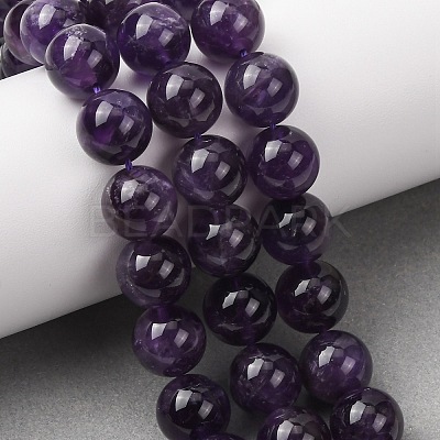 Natural Amethyst Beads Strands G-E481-03-12mm-1