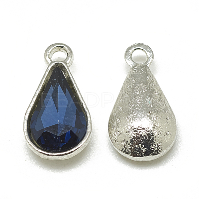 Alloy Glass Pendants PALLOY-T029-8x13mm-13-1