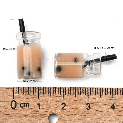 Glass Bottle Pendants X-CRES-N017-03B-1