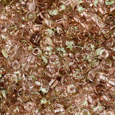 Transparent Colours Picasso Glass Beads SEED-Q039-05A-C04-1