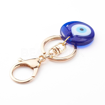 Handmade Lampwork Evil Eye Keychain KEYC-JKC00237-02-1