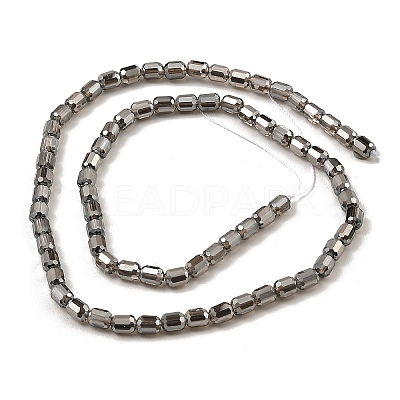 Electroplate Transparent Glass Beads Strands GLAA-C029-02A-02-1