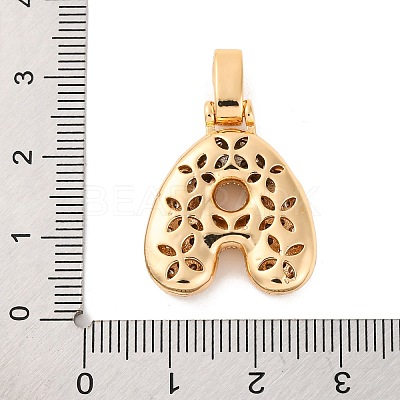Brass Micro Pave Cubic Zirconia Pendants KK-C076-29A-G01-1