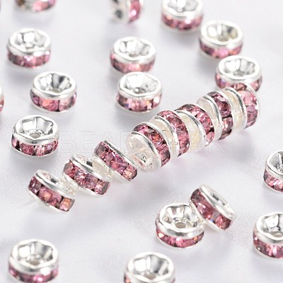 Brass Grade A Rhinestone Spacer Beads LS-RSB035NF-07-1