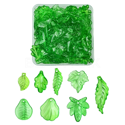120Pcs 8 Styles Transparent Acrylic Pendants OACR-FS0001-71-1