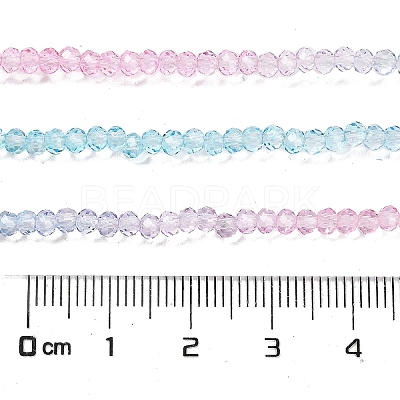 Transparent Painted Glass Beads Strands X1-DGLA-A034-T2mm-A22-1