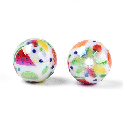 Printed Opaque Acrylic Beads X1-MACR-T048-04B-1