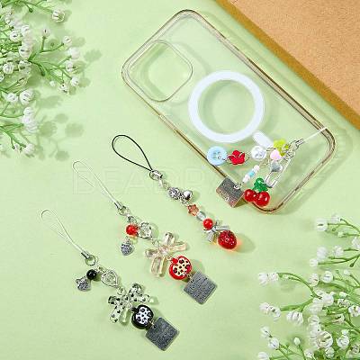 3pcs 3 Styles Acrylic Mobile Straps MOBA-SZ0001-14-1