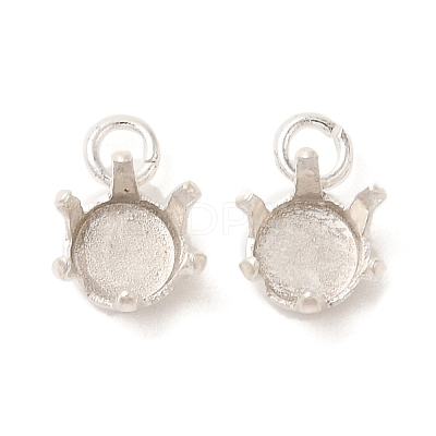 Ion Plating(IP) 304 Stainless Steel Charms Rhinestone Claw Settings STAS-U025-02C-S-1