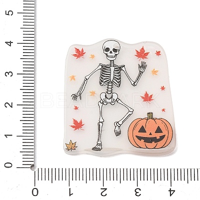 Halloween Luminous Printed Transparent Acrylic Pendants OACR-B055-01A-1