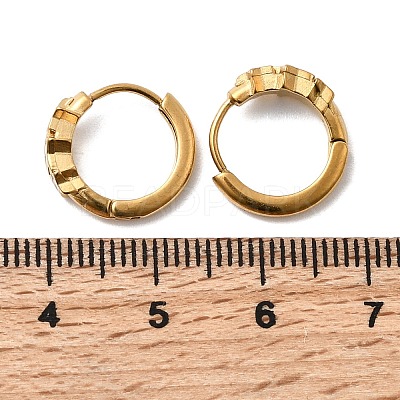 304 Stainless Steel Star Hoop Earrings EJEW-H172-02G-1