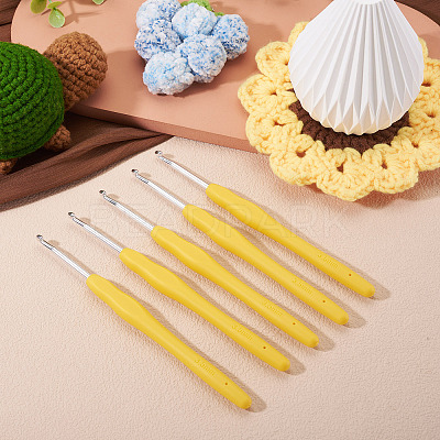 TPR Handle Aluminum Crochet Hook Needles TOOL-TA0001-13D-1