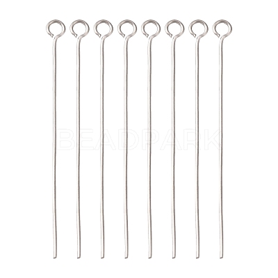 Tarnish Resistant Stainless Steel Eye Pin Jewelry Findings X-STAS-E013-0.6x40mm-1