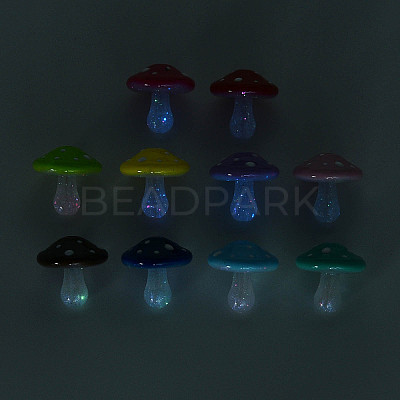 UV Plating Opaque Luminous Acrylic Beads OACR-N153-07-1