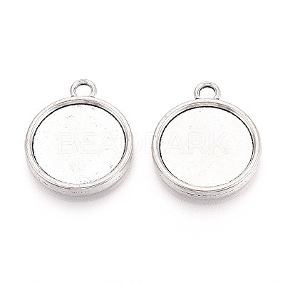 Tibetan Style Alloy Pendants Cabochon Settings PALLOY-N178-12AS-D-1