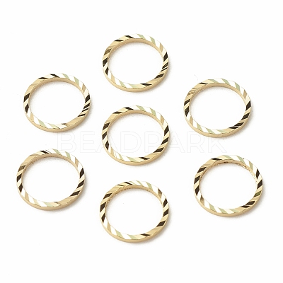 Brass Linking Rings KK-F831-018C-G-RS-1