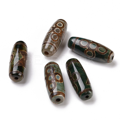 Tibetan Style dZi Beads TDZI-E004-11-1