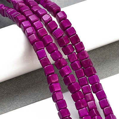 Synthetic Turquoise Beads Strands TURQ-G108-4x4mm-02-1