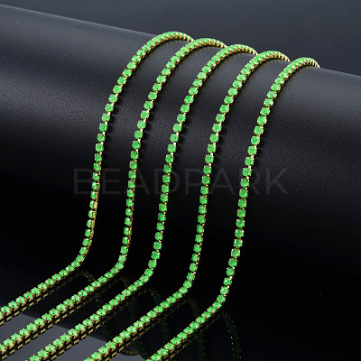 Brass Rhinestone Strass Chains CHC-N017-003B-B01-1
