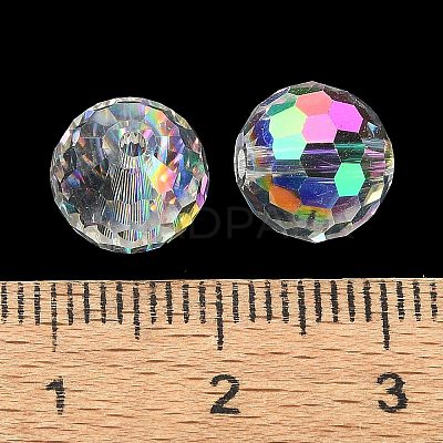 Half Rainbow Plated Glass Beads X-EGLA-P059-02B-HR02-1