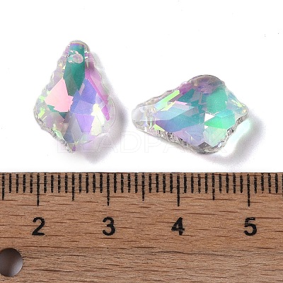 AB Color Plated Electroplate Glass Pendants EGLA-O003-06C-12-1