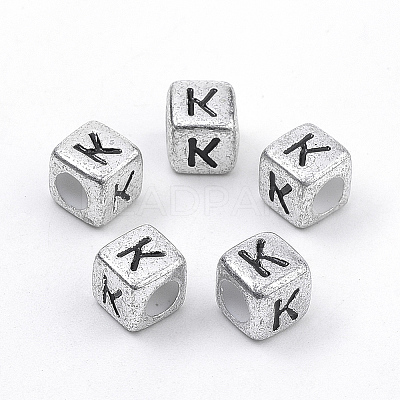 Plated Acrylic Beads X-PB43C9308-K-1