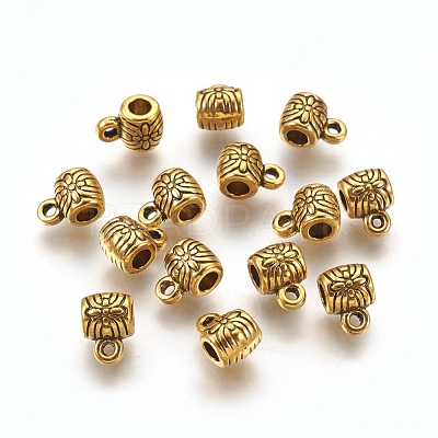Tibetan Style Alloy Tube Bails X-GAB698Y-1