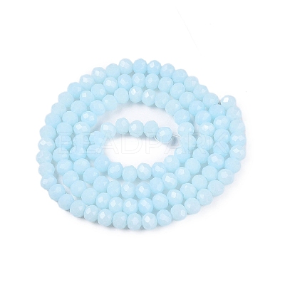 Opaque Solid Color Imitation Jade Glass Beads Strands LS-EGLA-A044-P4mm-D06-1