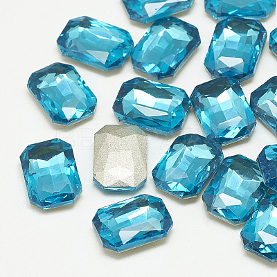 Pointed Back Glass Rhinestone Cabochons RGLA-T079-6x8mm-12-1