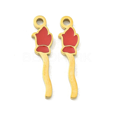 Halloween Theme Ion Plating(IP) 304 Stainless Steel Enamel Pendants STAS-M011-01B-1