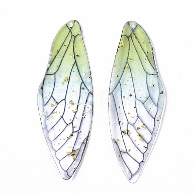 Transparent Epoxy Resin Big Pendants RESI-T046-01C-1