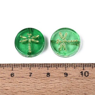 Baking Paint Transparent Glass Beads DGLA-N018-30C-1