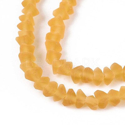 Frosted Transparent Glass Beads Strands GLAA-N016-4mm-24-1