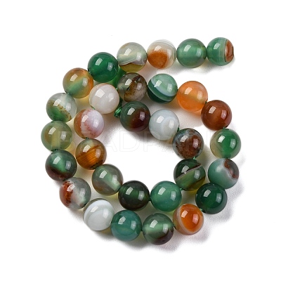 Natural Striped Agate/Banded Agate Beads Strands G-Z060-A01-A22-1