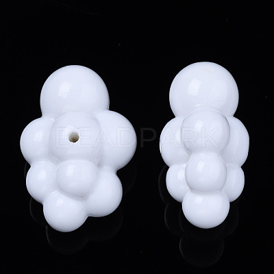 Opaque Acrylic Beads X-OACR-N130-020A-B01-1