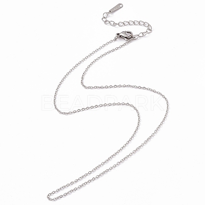 Non-Tarnish 304 Stainless Steel Cable Chain Necklace for Men Women STAS-G299-04P-1